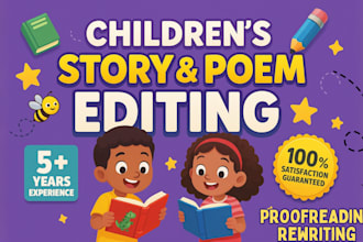 proofread story, proofread poetry, edit poem, rewrite story, and rewrite poem