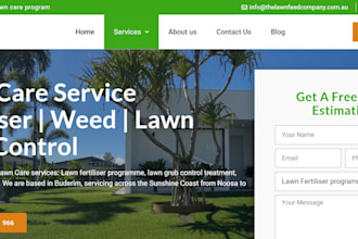 offer clear websites for local businesses in landscapers, lawn care websites