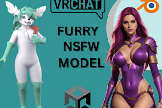 make high quality vrchat avatars including vrc character furry nsfw model vrchat