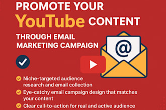 promote your youtube channel and videos with targeted email marketing campaign