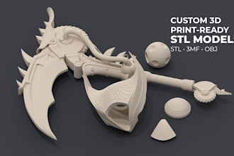 create 3d print ready stl models for props, parts and collectibles