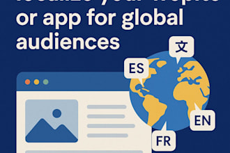 professionally localize your website, text messages or app for global audiences