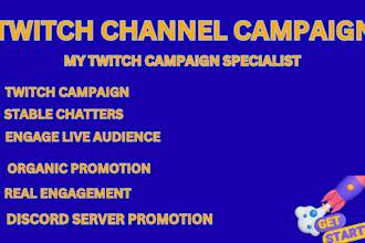 promote your twitch channel organically to get live chatter