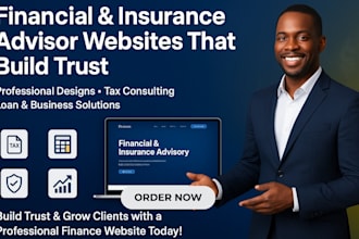financial finance insurance advisor tax consulting business loan website design
