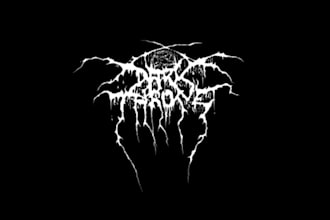 design a sharp and evil black metal band logo