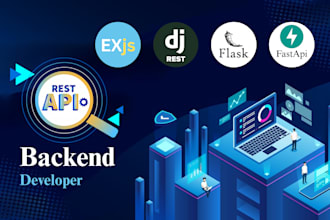 create rest api with express js, django, flask and fastapi as backend developer