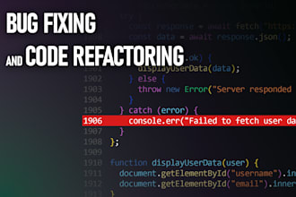 fix bugs and refactor your website or application code