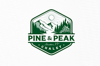 design amazing my airbnb luxury chalet logo