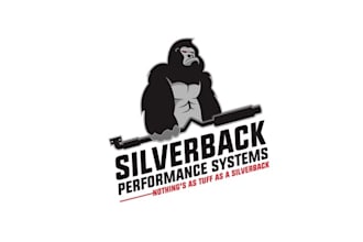 design amazing realistic silver back gorilla logo