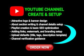 create and professionally setup your youtube channel