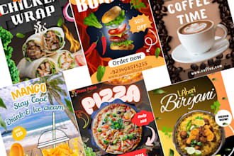 make creative  posters, menu, flyers and canva templates