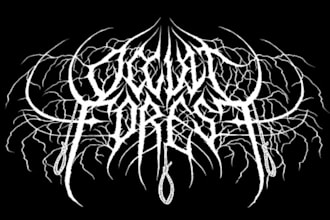 create a ghostly atmospheric black metal logo