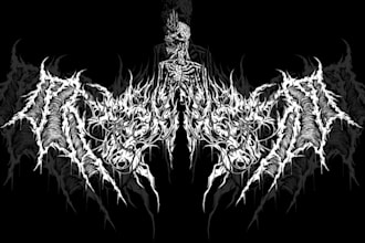 professional extreme metal logo for band promotion