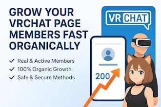 increase vrchat group members and engagement