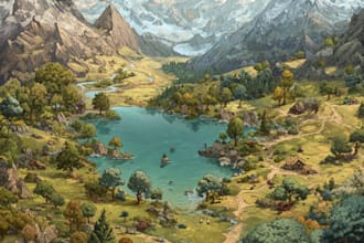 do an fantasy map for your fictional for you