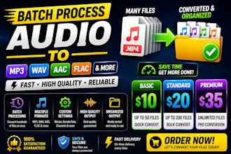 convert, edit, and batch process mp4 and mp3 files