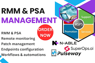 setup IT msp rmm superops n able pulseway action1 atera monitoring automation