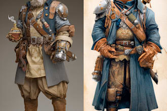 draw your fantasy,scifi or rpg character full body or portrait