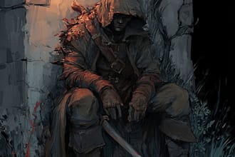 make fantasy horror character art and horror story