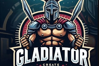 create high quality custom mascot gladiator logo