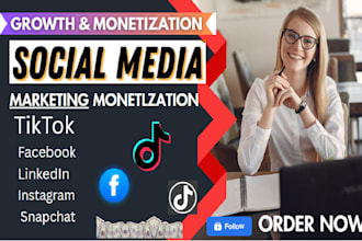 fast grow linkedin snapchat tiktok facebook and instagram followers organically