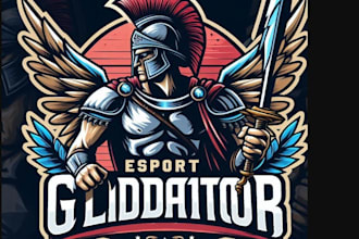 create retro custom knight warrior logo