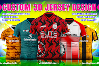design a custom football, soccer jersey for your team