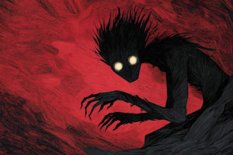 make detailed creepy and terrifying dark art illustration