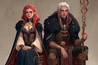 illustrate a dnd character or couple for your campaign
