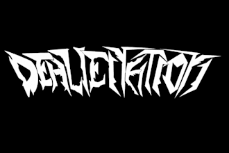craft an old school doom metal logo design