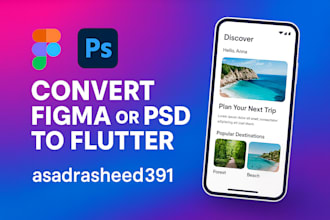 convert figma or PSD design to flutter app