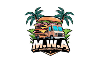 design food truck famous tv chef logo