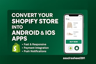 convert your shopify store into android and ios mobile apps