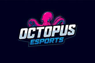 design an awesome octopus sport mascot logo  in very short time