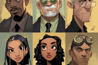design awesome comic and cartoon style characters