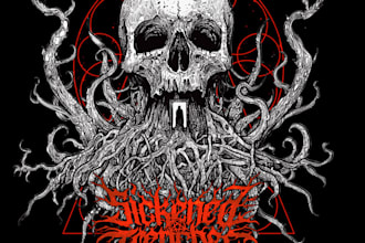 do custom death metal logo for album art