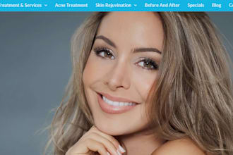 design medical spa website aesthetics website with online booking