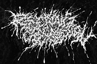 design a heavy grindcore logo for merch
