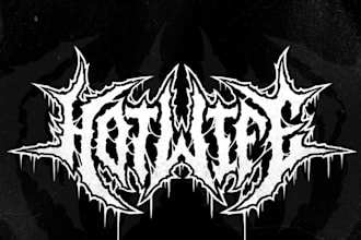 create a distorted old school death metal logo
