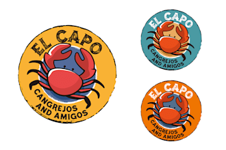 do a unique custom modern seafood crab restaurant logo design