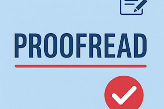 proofread, spell and grammar check and fact check