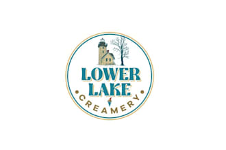 design lighthouse ice cream store logo