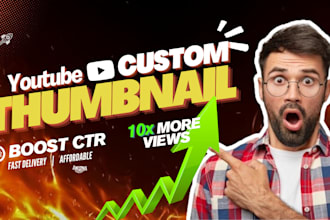 design attractive and fast youtube thumbnails