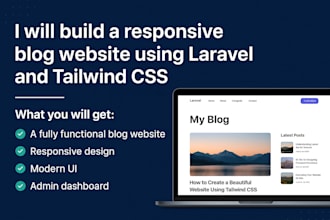 create a website with tailwind and laravel framework