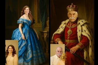 turn your photo into a majestic royal portrait