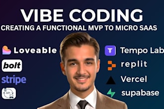 vibe code, fix, or deploy lovable, bolt, replit website, mvp, supabase, stripe
