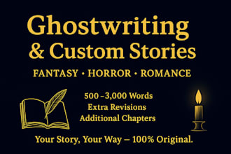 ghostwrite short stories and character backstories