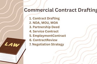 draft and negotiate commercial contracts for your business