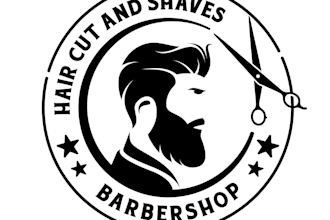 professional barber and barber shop logo design