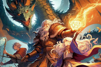 draw dnd character art and unique fantasy style fanart
